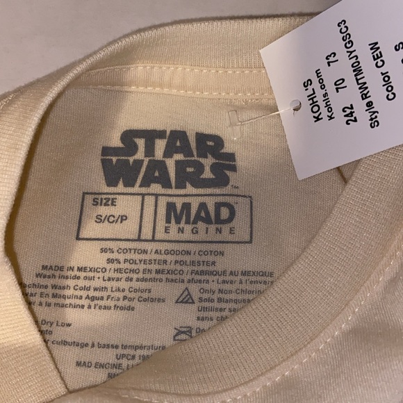 Mad Engine Star Wars Baby Yoda Men’s Size Small Short Sleeve New T-Shirt - Picture 5 of 6